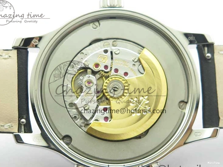 MIROTIME 0404 Practical Calatrava 5524 Pilot Travel Time SS GRF Blue Dial on Black Leather Strap A324 V 7107